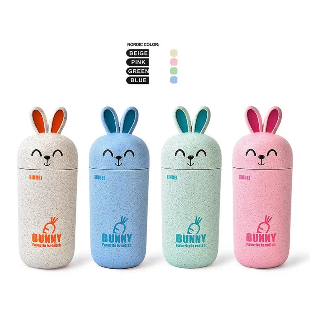 Портативная Термокружка с кроликом из нержавеющей стали детский термос бутылка