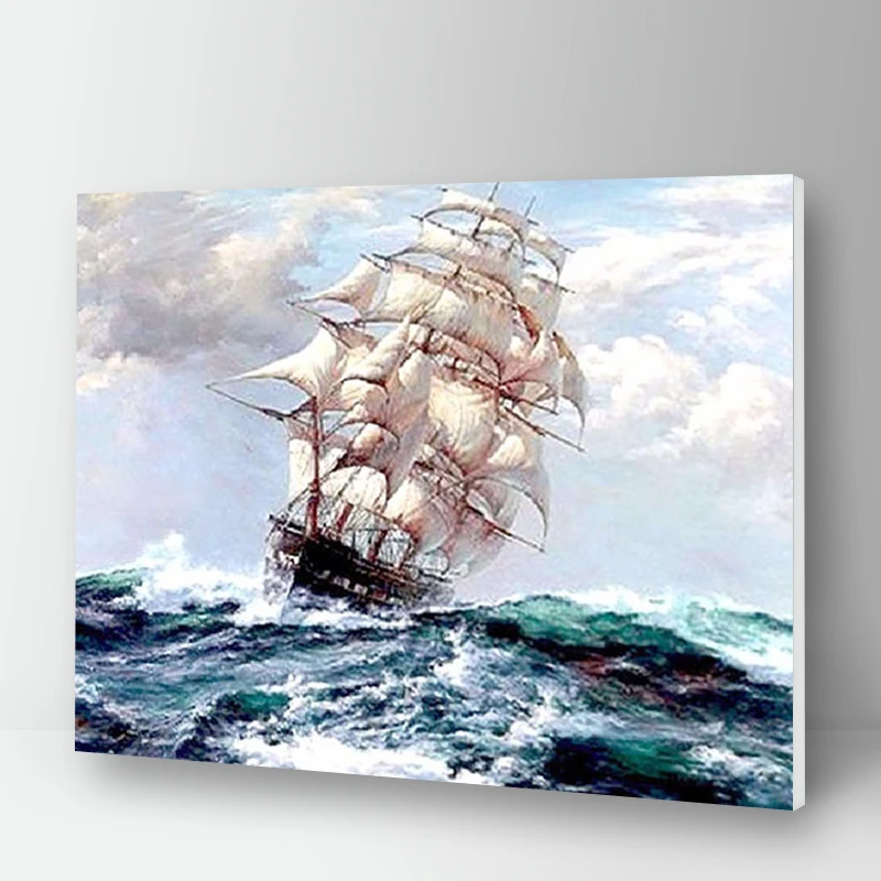 Краски масляные краски по номерам вид на море DIY настенные картины для гостиной украшение дома акриловый Холст Искусство раскраска Рисование для взрослых