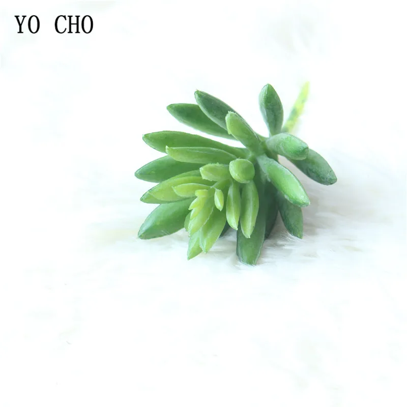 

YO CHO 3 шт. Зеленые искусственные снежные суккуленты лотоса дешевые растения для украшения сада дома сделай сам поддельные комнатные мини сук...