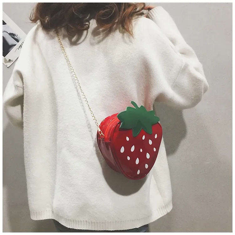 

New Fashion Shoulder Mini Bags for Women Cute Ladies Strawberry Pattern Crossbody Female Messenger Bags Satchel Purse