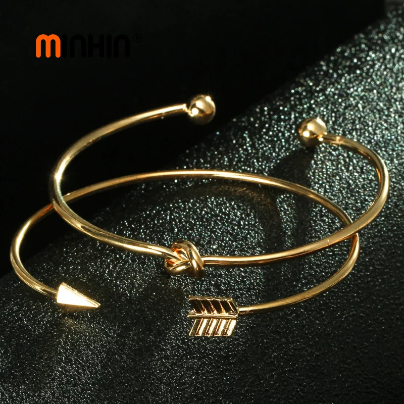 MINHIN 2 шт./компл. Браслет-манжета браслеты для женщин в стиле панк со стрелками