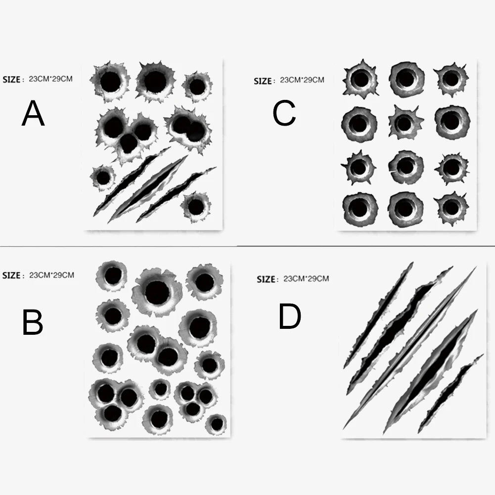 Крутая забавная наклейка с рисунком в виде отверстия | Автомобили и мотоциклы