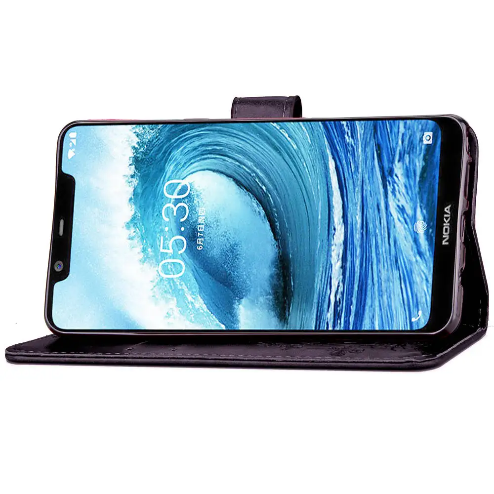 Роскошный чехол-книжка из искусственной кожи для Nokia X5 чехол телефона с магнитным