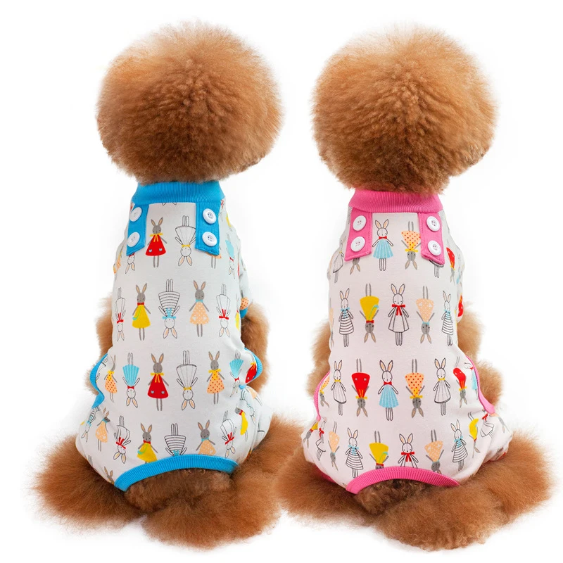 Повседневное мультфильм кролик Собака Комбинезон мягкий теплый животных Pet