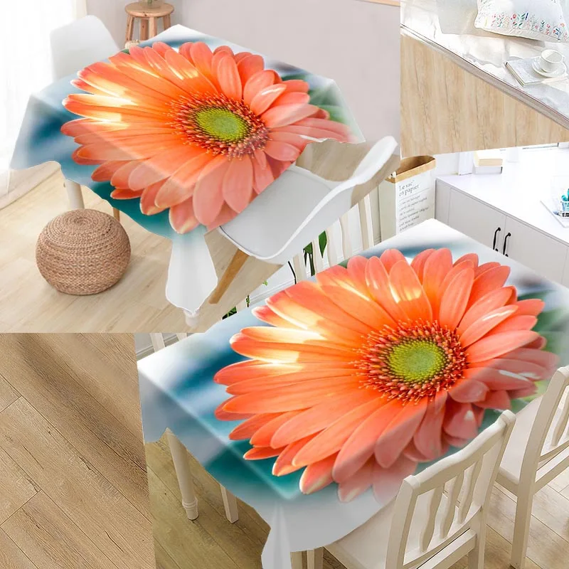 Новое поступление на заказ Gerberas Closeup водоотталкивающая скатерть из ткани Оксфорд прямоугольная скатерть для дома вечерние скатерти - Цвет: tablecloth