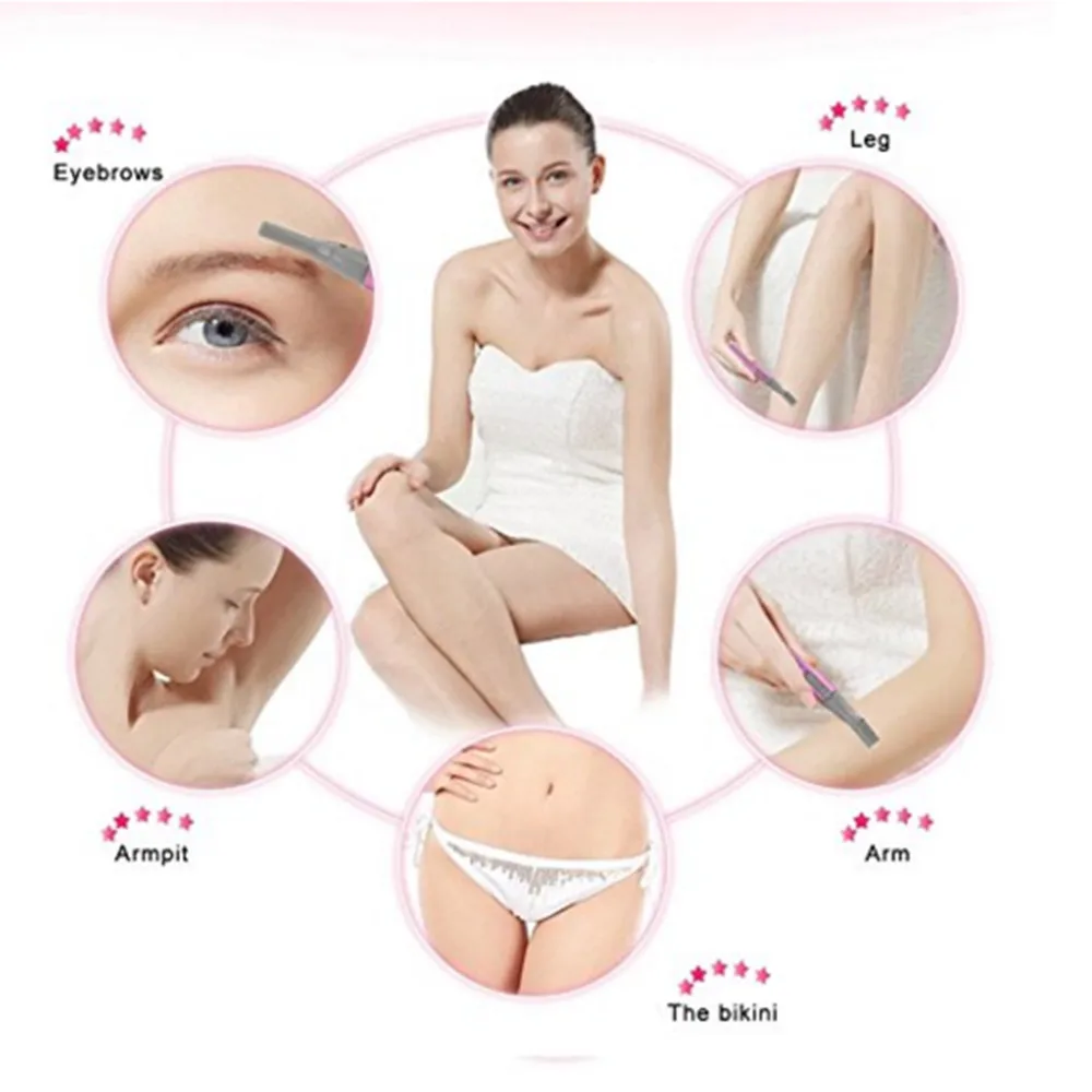 Электрический Женский Триммер/Эпилятор/бритва на батарейках Шелковая гладкая