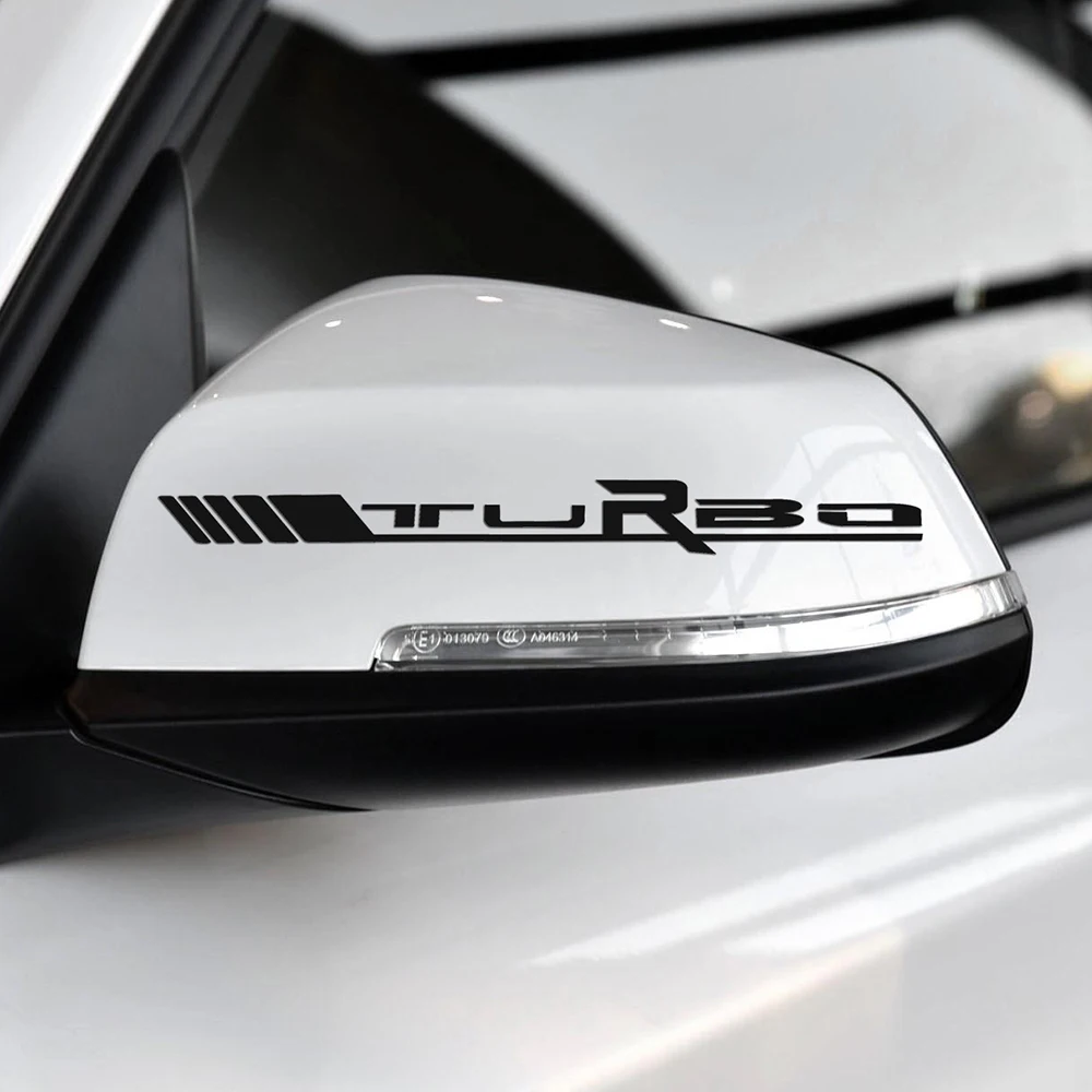 2 шт. боковое зеркало заднего вида виниловая наклейка турбо логотип для Mercedes Benz AMG