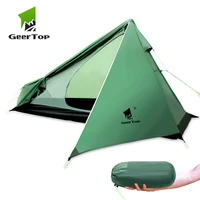 geertop ultralight camping tent one person 3 season waterproof 950g backpacking tents no trekking poles for outdoor hike tourist
