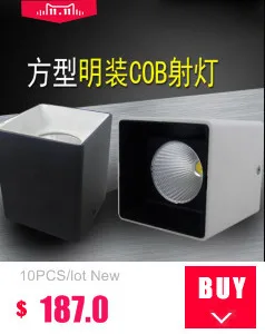 12 шт. 7 Вт 12 Вт 20 Вт 30 Вт Диммируемый светодиодный Cree Cob светильник Ac85-265v точечные светильники, встроенные для гостиной золотой черный серебристый