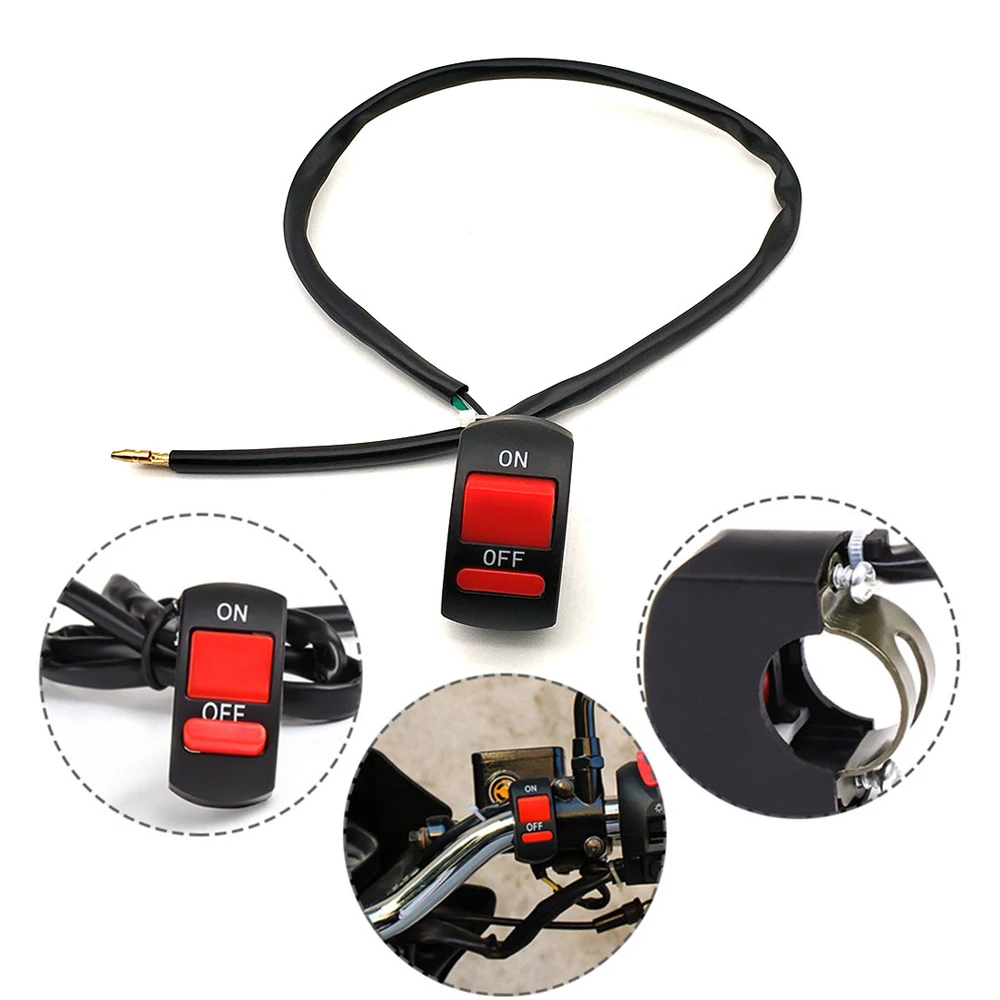 Мотоциклетный переключатель кнопка руля разъем пуш ап выключатель света