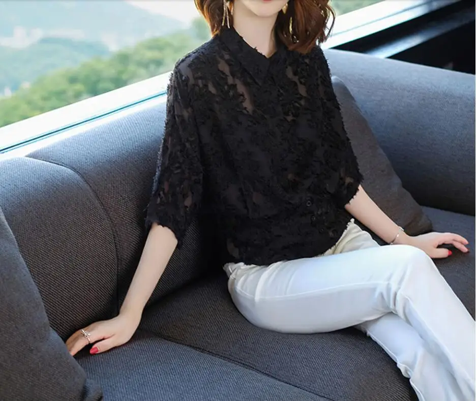 Новинка Осень зима 2019 модная шифоновая рубашка с длинными рукавами