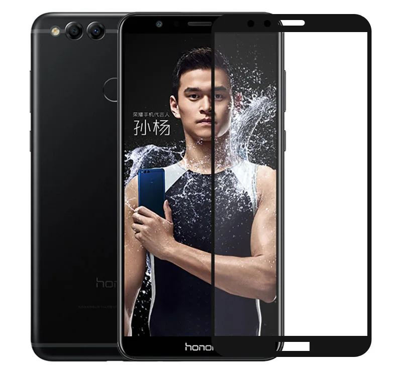 Black Honor 7X Thouport стекло для huawei Honor 7X защита экрана полная защитная пленка для huawei BND-L21 bnd-l22 L24 закаленное стекло - Цвет: Black