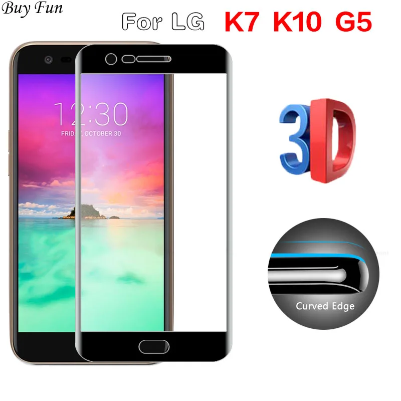 3D чехол для LG G5 Защитная пленка экрана K10 K7 K 10 7 G 5 Закаленное стекло защитная