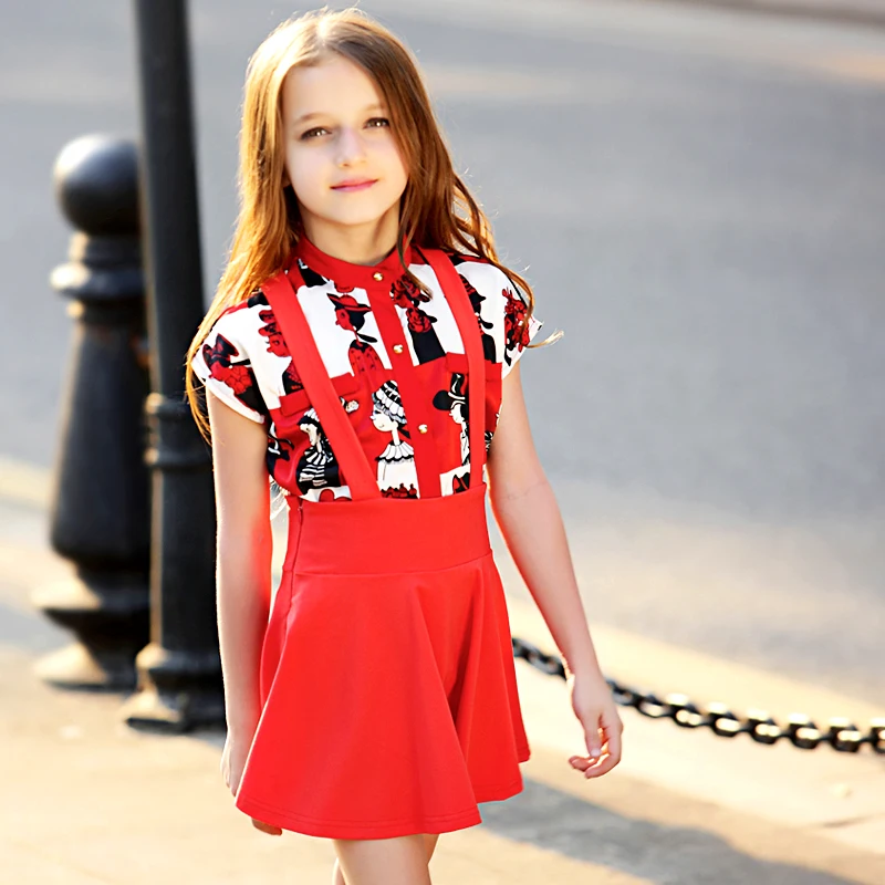 Милые подростковые Обувь для девочек летнее платье Повседневное платья дня