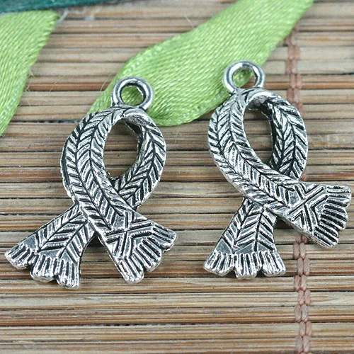 

30pcs tibetan silver color scarf design charms EF0203