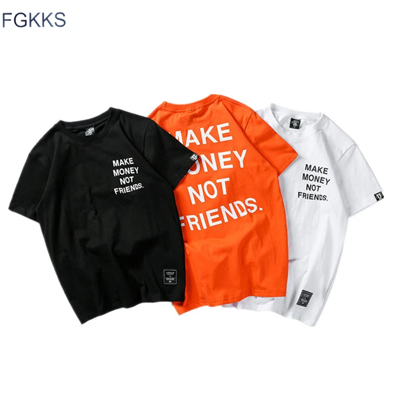 Мужская футболка FGKKS хлопковая с коротким рукавом в стиле хип-хоп уличная лето 2020