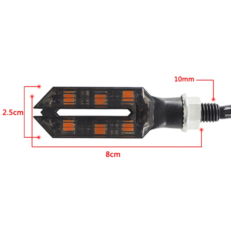 1 шт. светодиодный светильник для мотоцикла с поворотным сигналом Янтарный