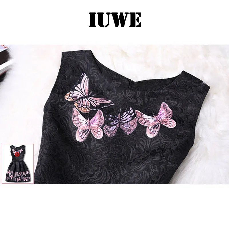 Girls Summer Dresses 2017 Pink Butterfly Black Children Kids Clothes for Teenager Family Clothing Mother Daughter Matching Dress | Мать и