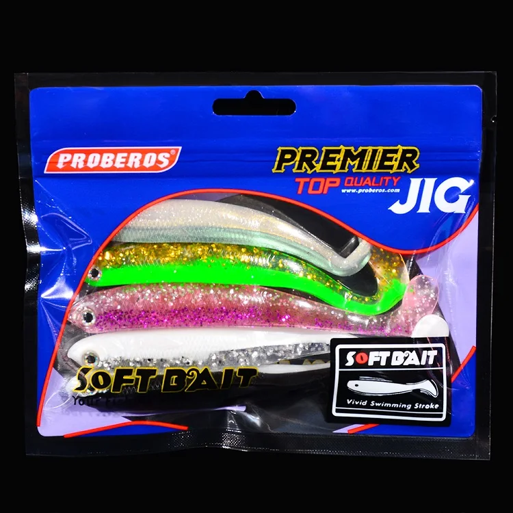 DW6040 5 шт./лот Shiner Shad Tail приманки 13 см 13,5 г джиг голова мягкие приманки Пластиковые Силиконовые плавающие приманки - Цвет: DW6040