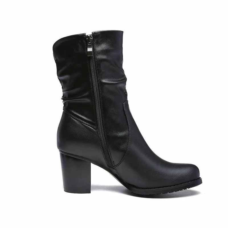 Salu Привлекательные женские ботинки из натуральной кожи Женские зимние туфли на