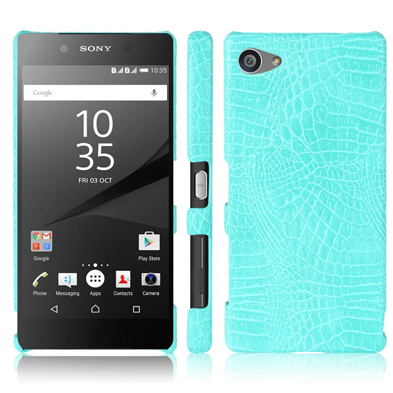 Для Sony Z5 Compact E5803 E5823 чехол с крокодиловым узором Жесткий ПК + обложка на заднюю