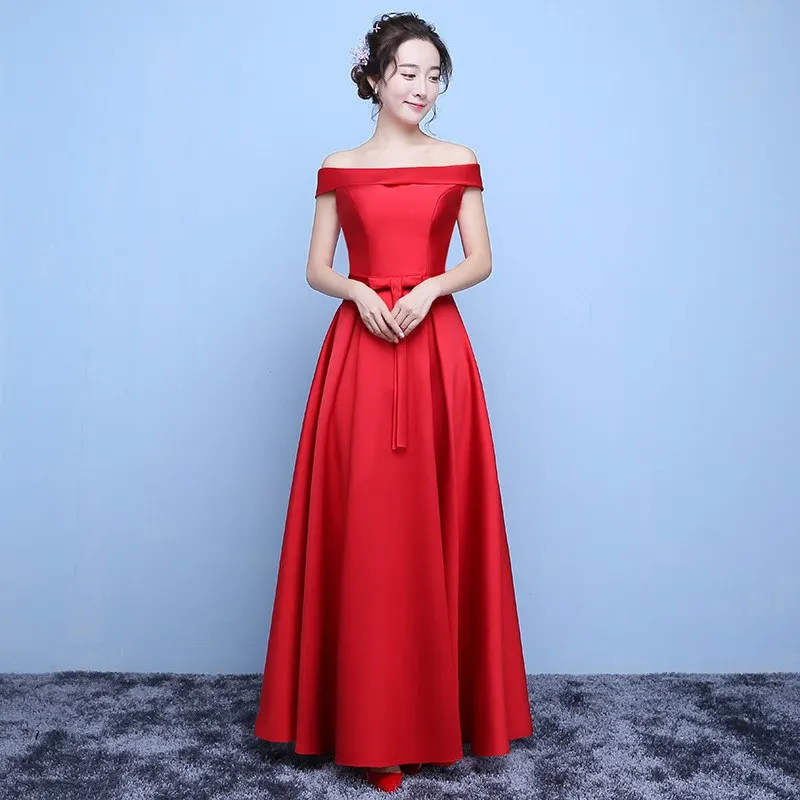 A style Новинка, сексуальное осеннее сатиновое платье без бретелек, кружевное свадебное платье, красное вечернее платье для выпускного вечера, Длинное Макси платье, пижамы vestidos - Цвет: A style
