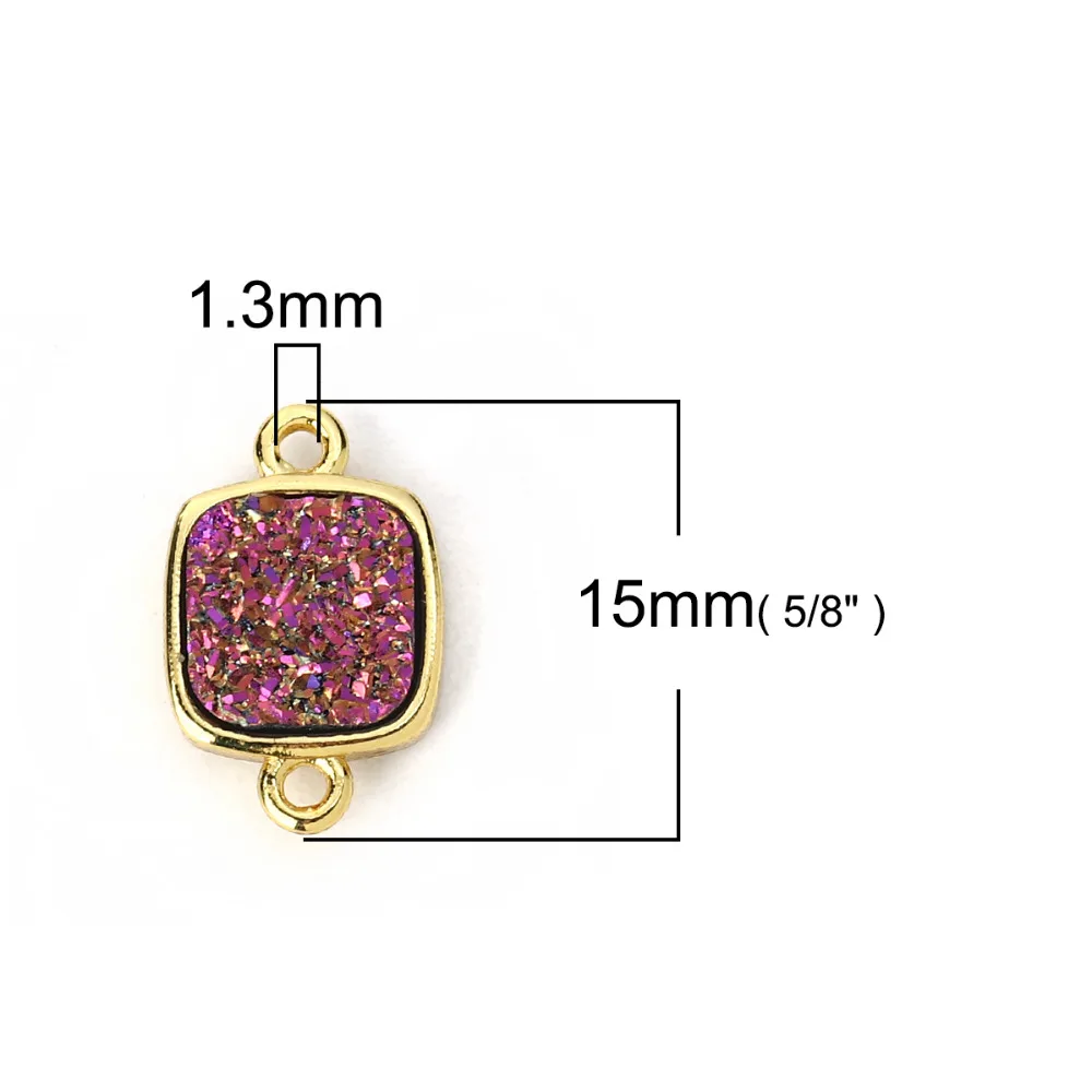 DoreenBeads медные и Синтетические кварцевые друзы/хомуты соединители прямоугольные