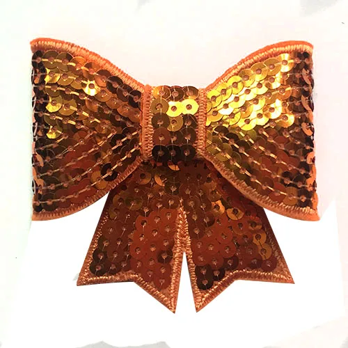 Orange 3inch Детские девушки блесток луки с зажимами Малыш Детские праздничные волосы бант зажим для волос Детские бантики зажим для волос аксессуары для волос - Цвет: Orange 3inch