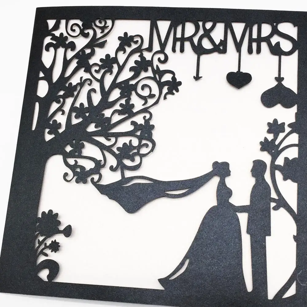 100 шт романтические приглашения на свадьбу Свадебные юбилейные открытки