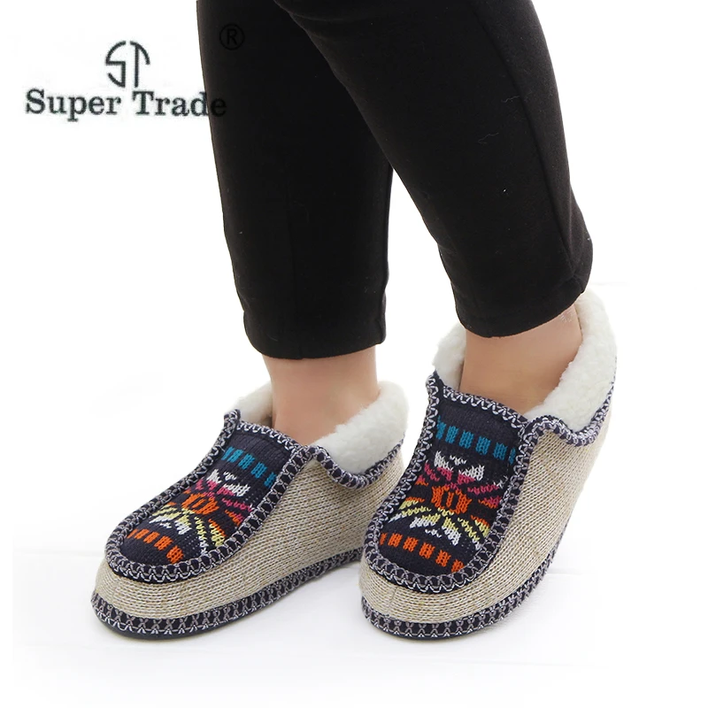 ST SUPER TRADE/зимние домашние тапочки Новинка Модные женские нескользящие теплые