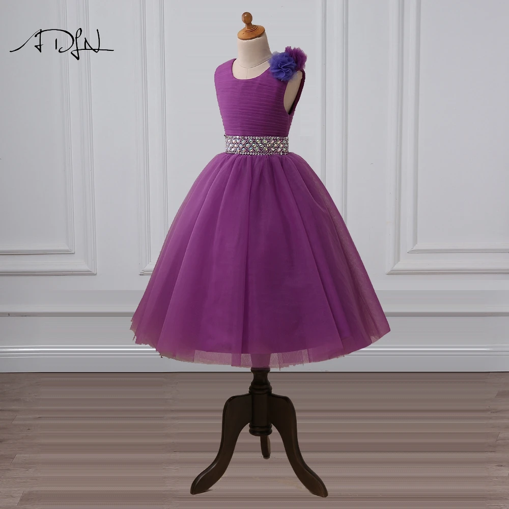 ADLN/фиолетовые платья с цветочным узором для девочек платье в пол трапециевидной