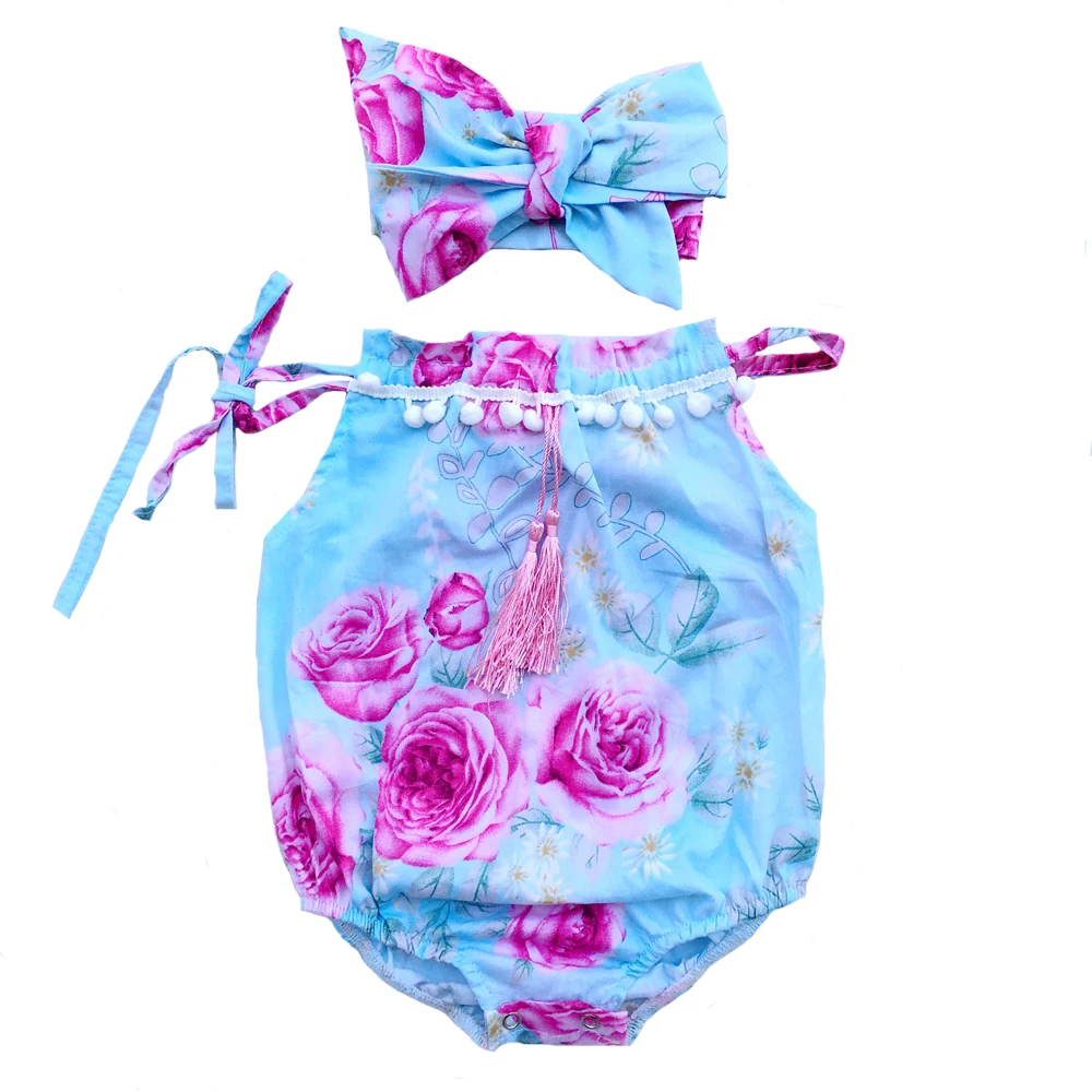 Детский цветочный комбинезон с кисточками и помпонами для девочек | Мать ребенок