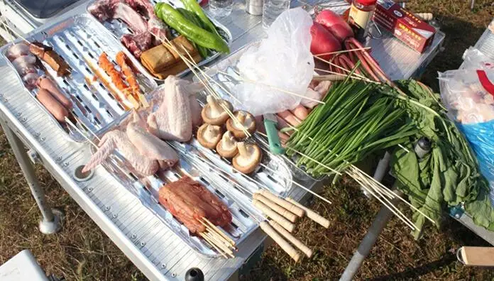

100 pieces/pack Barbecue sign malatang bunch of needle mutton string leek barbecue bamboo stick