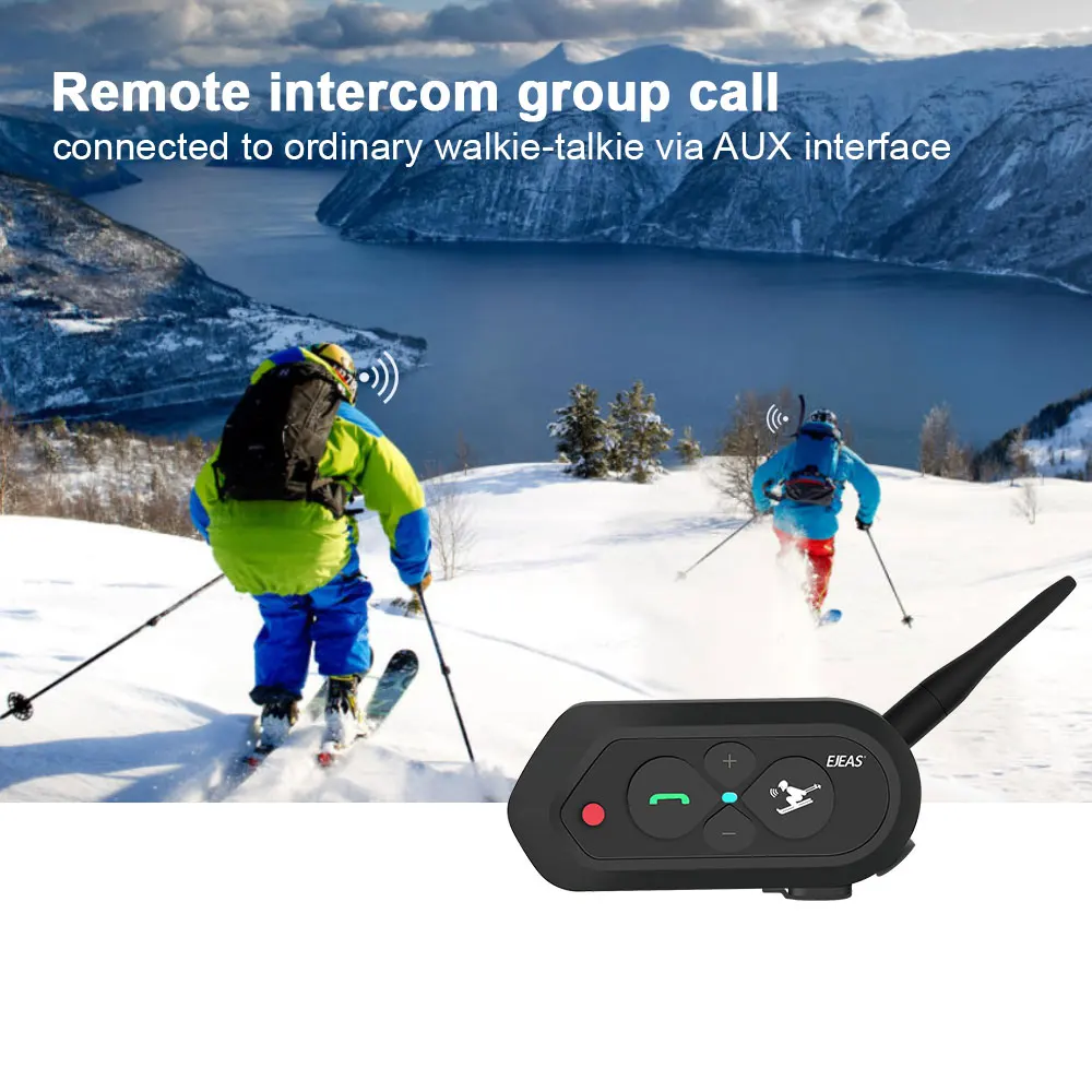 EJEAS SKI10 1200 м Bluetooth горнолыжный шлем гарнитура для внутренней телефонной связи с