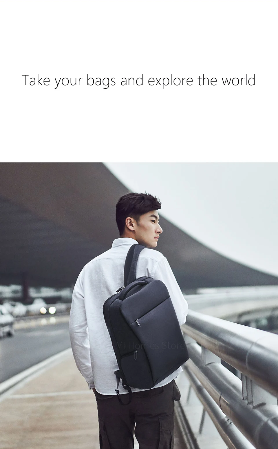 Xiaomi Mijia Double warehouse 26L многофункциональная сумка на плечо для деловых поездок 2 темно-серого цвета