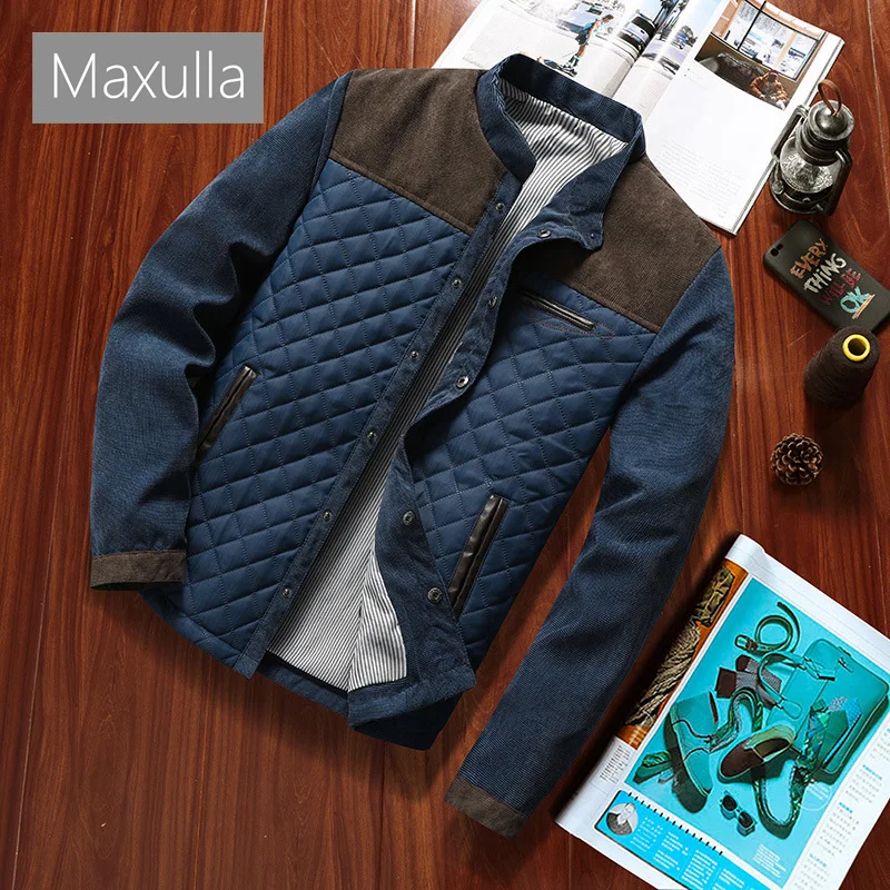 Осенняя мужская куртка-бомбер Maxulla повседневная приталенная верхняя одежда