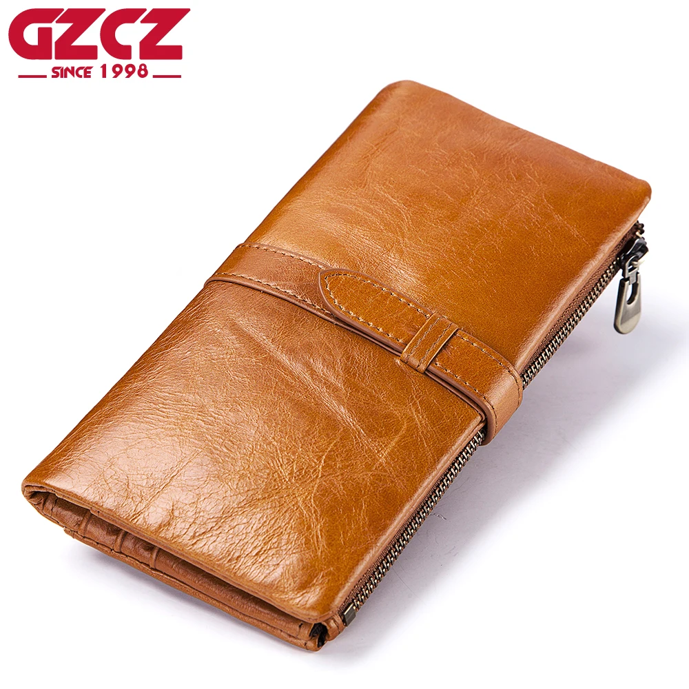 Кошелек GZCZ Женский из 100% натуральной воловьей кожи|Женские кошельки| |
