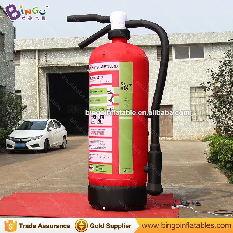 Customized 10ft high big inflatable fire extinguisher 3 meters airblown fire extinguisher balloon for decoration toys