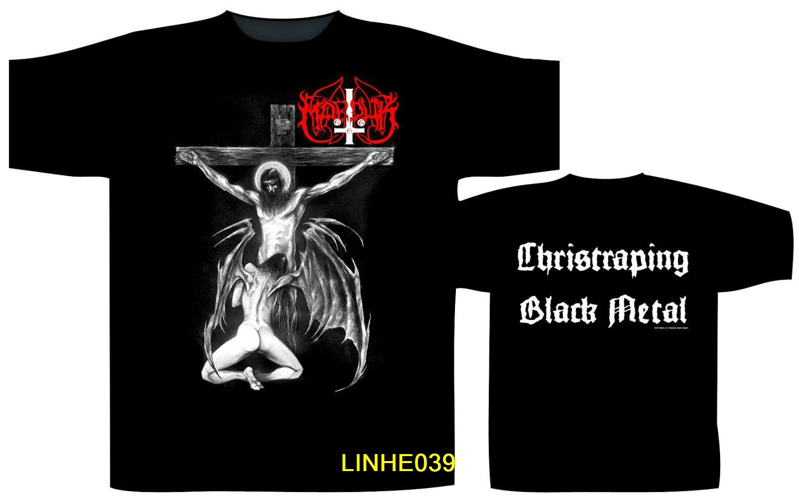 Футболка &quotMarduk Christ Raping Black&quot готика рок группа топ NEU &amp OVP T Shirt Новинка крутые