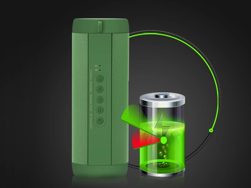 EStgoSZ T2 Bluetooth водонепроницаемый беспроводной динамик усилитель стерео Открытый Портативный 1800MA HIFI динамик s светодиодный