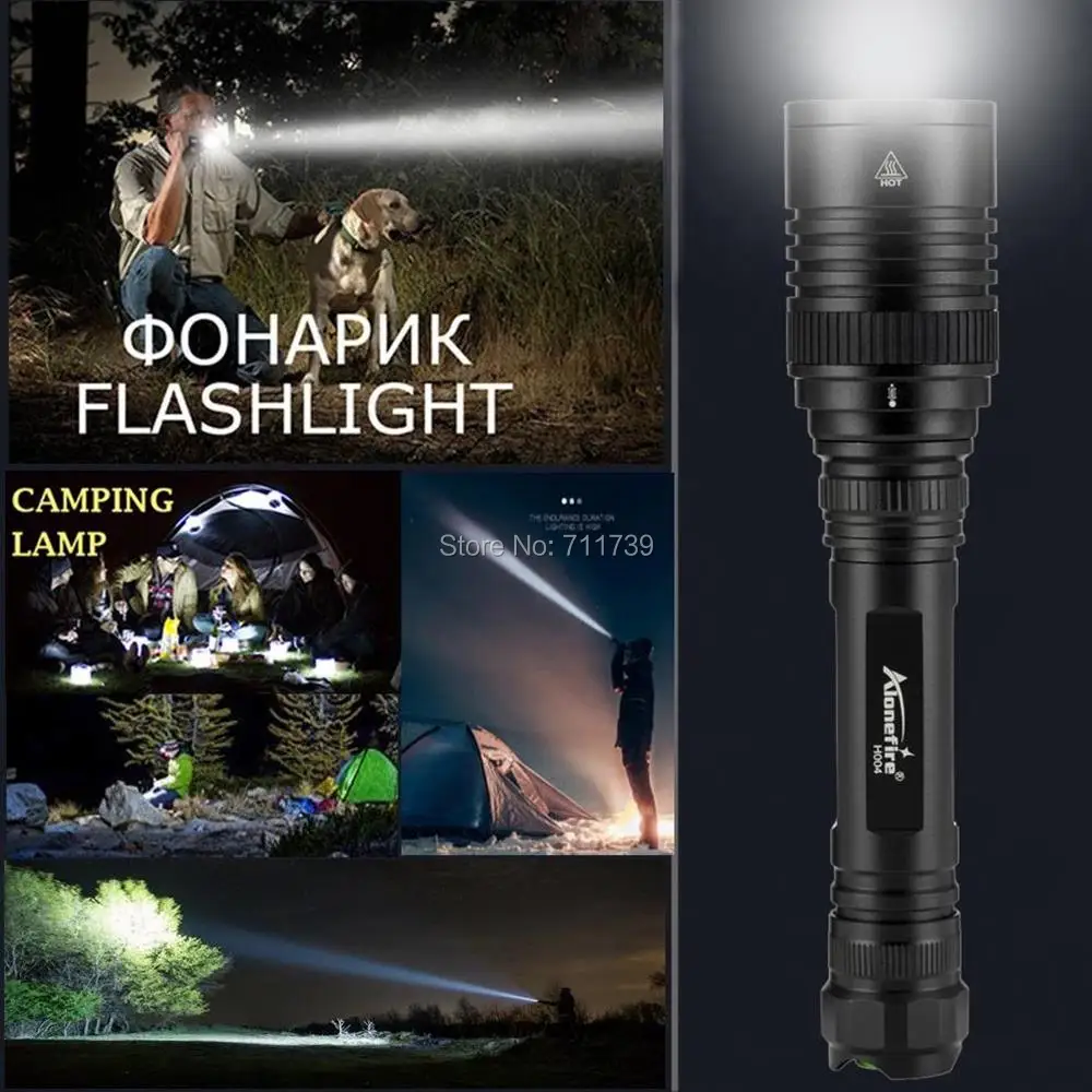 AloneFire H004 XLamp XHP50 мощный флэш-светильник USB Zoom XHP50 светодиодный фонарь 18650 перезаряжаемый аккумулятор Охотничий Тактический светильник