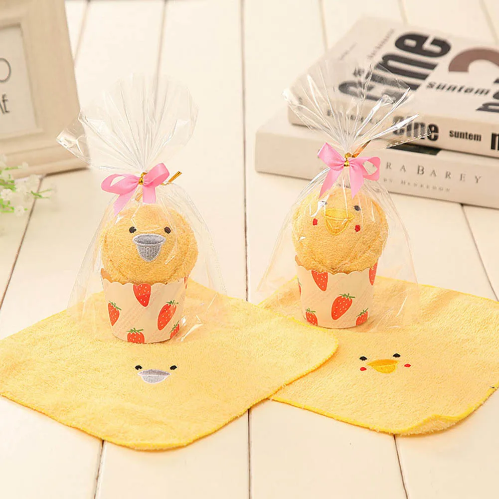 Duck 1PCS Полотенце-пирожное форма Подарочный мягкий милый для свадьбы, дня рождения, пары XHC88 - Цвет: Duck 1PCS