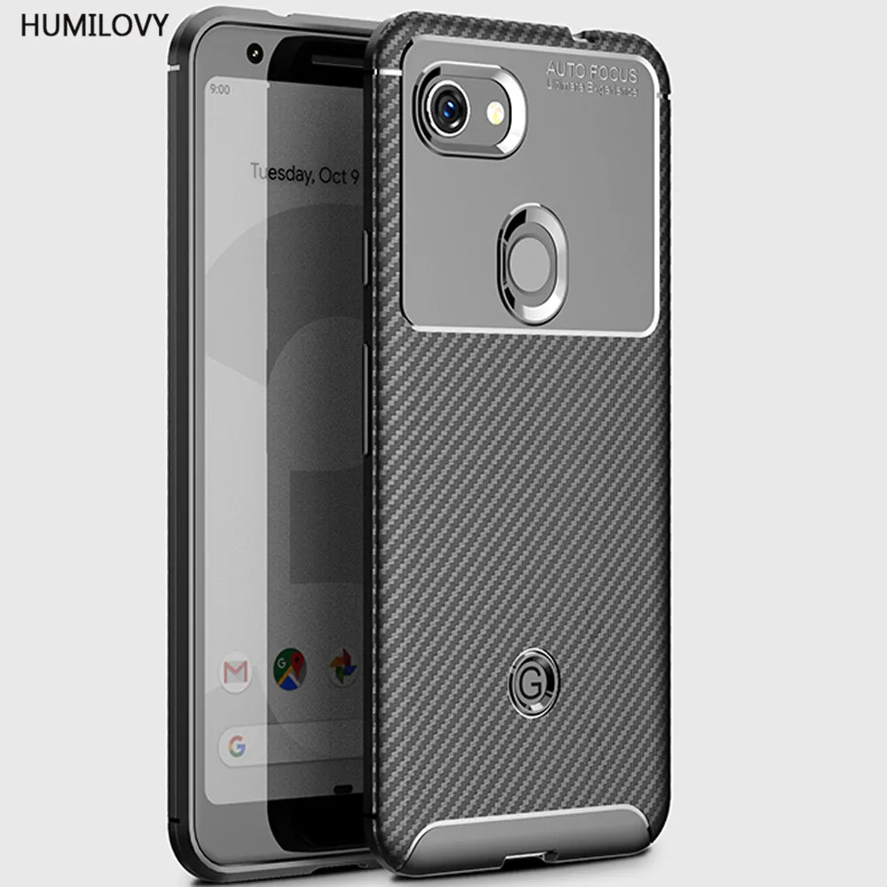 Для Google Pixel 3a чехол для из углеродного волокна Текстура Ударопрочный Мягкий ТПУ
