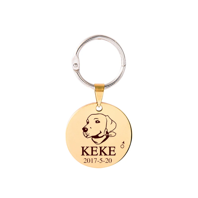 Никогда не выцветает Персонализированный значок для собаки из нержавеющей стали