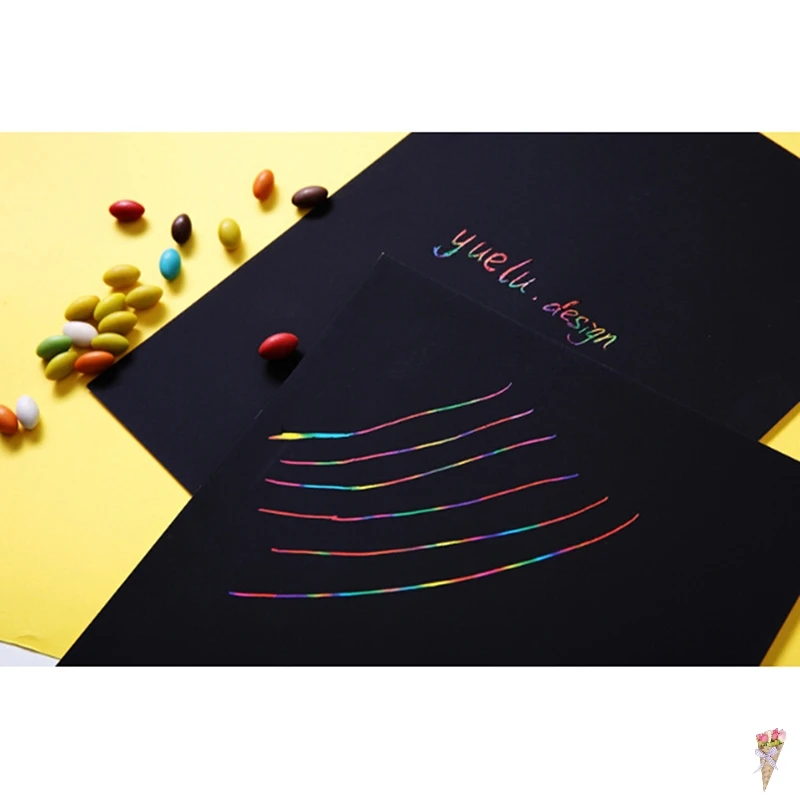 10 листов A4 Волшебная картина с царапинами игрушки бумага палочкой для рисования