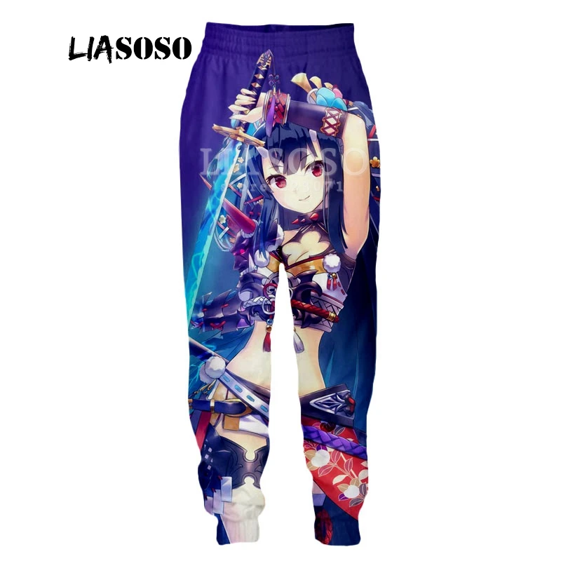 LIASOSO Осенние новые мужские модные штаны 3D принт аниме брюки для девочек