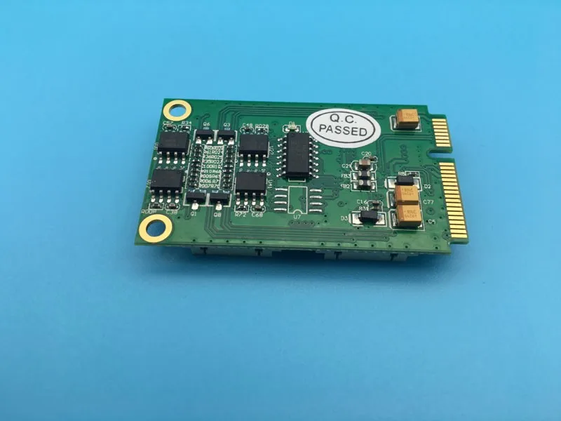 Мини PCI Express 4 Порты RS422 RS485 Контроллер промышленный Серийный адаптер DB9 контактный