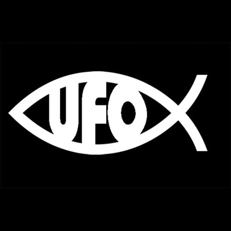 Рыба наклейка UFO 17 8 см * 7 6 пришельцы Иисус рыба Светоотражающая для автомобиля