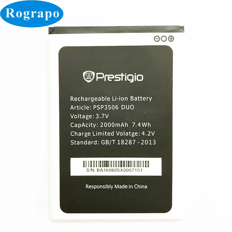 3,7 V 2000 мА/ч, Оборудование для psp 3506 Замена Батарея Baterij мА/ч. аккумулятор для мобильного телефона Prestigio Wize M3 Оборудование для psp 3506 DUO Оборудование для psp 3506DUO Аккумуляторы для мобильных телефонов