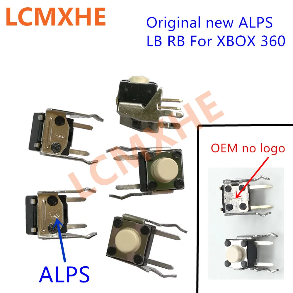 100 шт. оригинальные новые кнопки LB RB для Xbox 360 One черные OEM и переключатель бампера